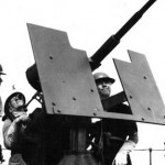 DEMS Gunners manning a 20mm Oerlikon gun (High Angle fire)