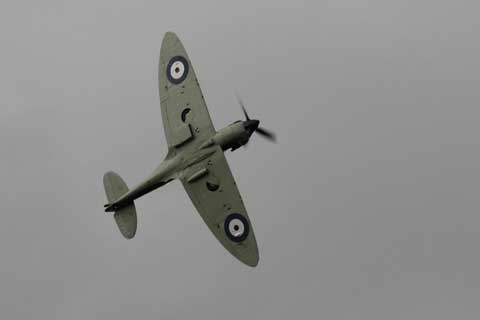 The unmistakable silhouette of a Spitfire